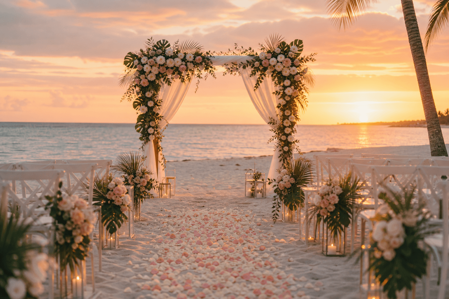 Florida Beach Wedding Ceremony Decor Guide: Arches, Aisle Styling & Coastal Setup Ideas