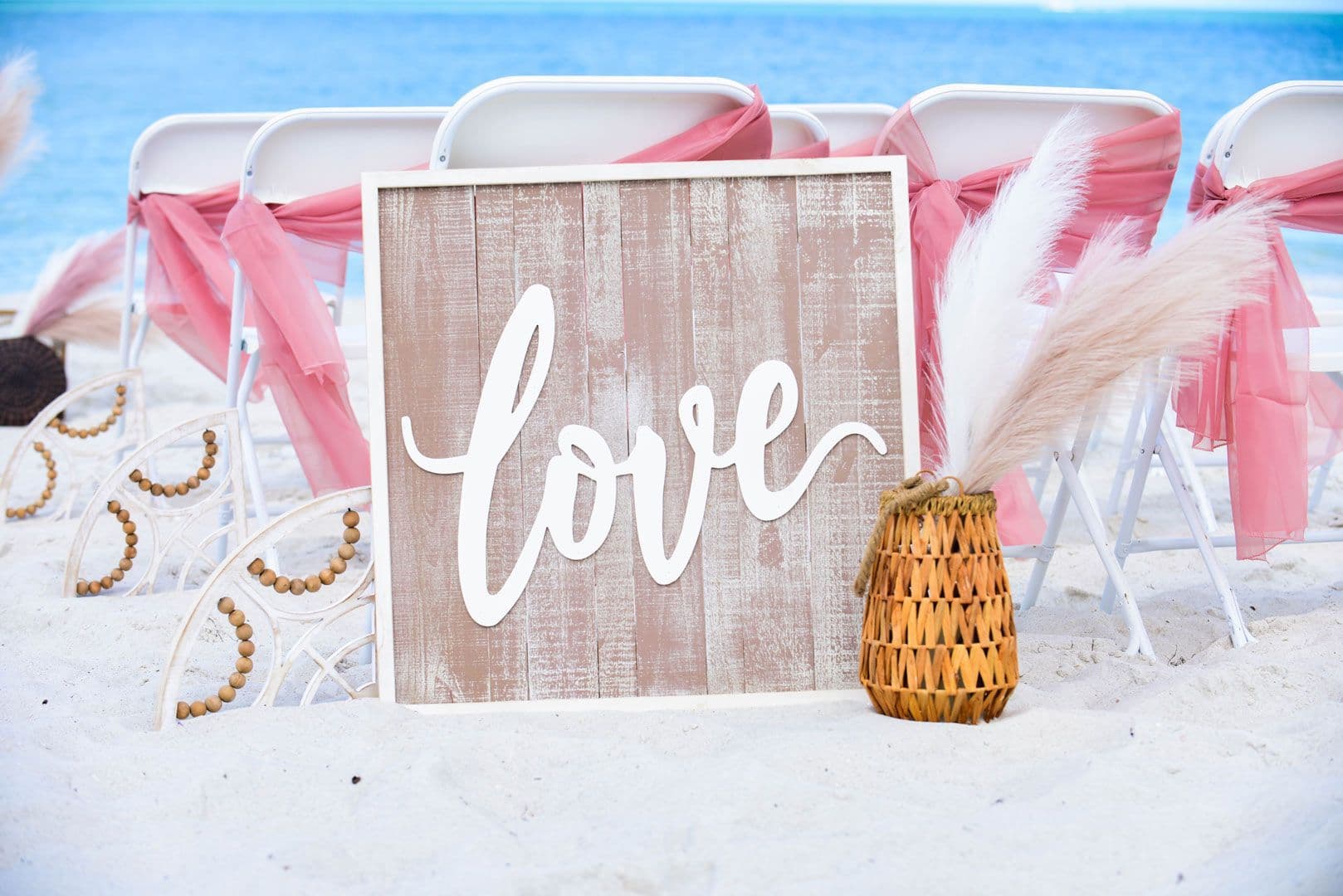 Beach Wedding Love sign