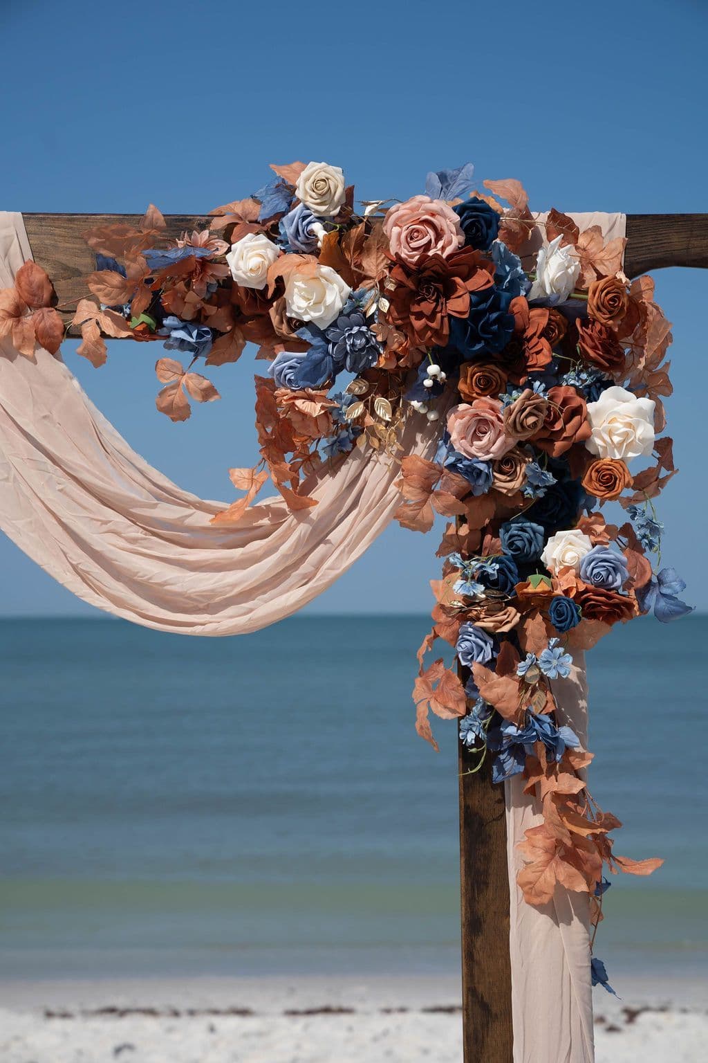 Florida beach wedding decor setup
