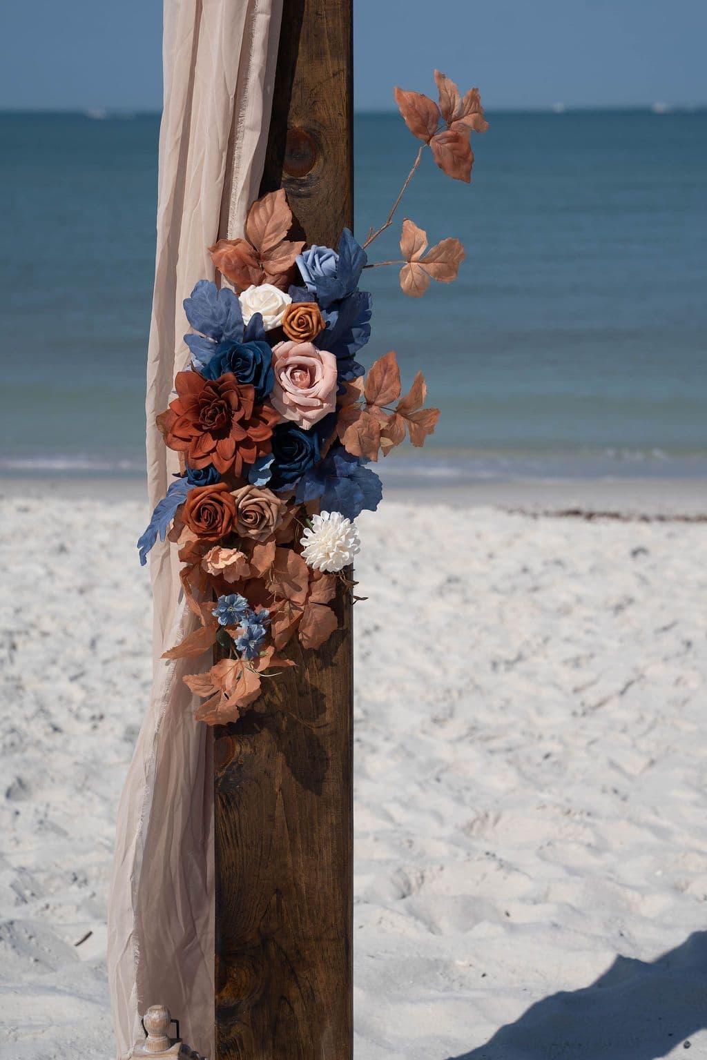 Florida beach wedding decor setup