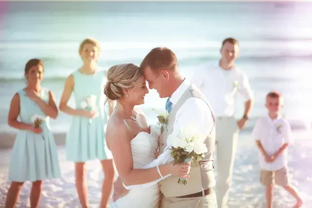 Florida beach wedding ceremony